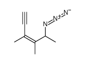 5-azido-3,4-dimethylhex-3-en-1-yne结构式