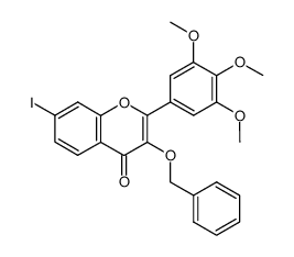 3-benzyloxy-7-iodo-2-(3,4,5-trimethoxyphenyl)-chromen-4-one结构式