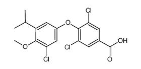 3,5-dichloro-4-(3-chloro-5-isopropyl-4-methoxyphenoxy) benzoic acid Structure