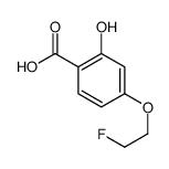 Benzoic acid, 4-(2-fluoroethoxy)-2-hydroxy- (9CI)结构式