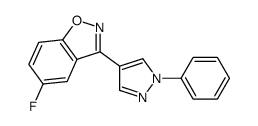 5-fluoro-3-(1-phenylpyrazol-4-yl)-1,2-benzoxazole结构式