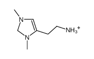 2-(1,3-dimethyl-1,2-dihydroimidazol-1-ium-4-yl)ethanamine结构式
