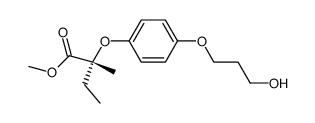 (R)-2-[4-(3-Hydroxy-propoxy)-phenoxy]-2-methyl-butyric acid methyl ester Structure