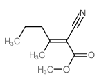 2-Hexenoicacid, 2-cyano-3-methyl-, methyl ester结构式