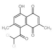 1,4-Naphthoquinone, 8- (dichloroacetyl)-5-hydroxy-2,7-dimethyl- Structure