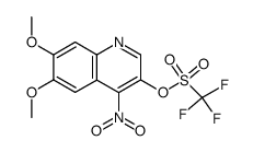 6,7-dimethoxy-4-nitro-3-(trifluoromethanesulfonyloxy)quinoline Structure