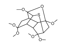 Decahydro-3,5,8,8,9,9-hexamethoxy-2,7-epithio-3,5-epoxy-1,4-aethanonaphthalin Structure
