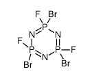 1,3,5,2,4,6-Triazatriphosphorine, 2,4,6-tribromo-2,4,6-trifluoro-2,2,4 ,4,6,6-hexahydro- structure