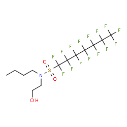 N-butyl-1,1,2,2,3,3,4,4,5,5,6,6,7,7,7-pentadecafluoro-N-(2-hydroxyethyl)heptane-1-sulphonamide structure