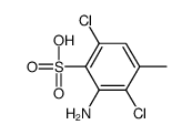 2-amino-3,6-dichloro-4-methylbenzenesulfonic acid结构式