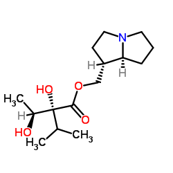 (2R,3S)-2,3-Dihydroxy-2-isopropylbutanoic acid [(1R,7aS)-hexahydro-1H-pyrrolizin-1-yl]methyl ester Structure