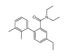 N,N-diethyl-4-ethyl-2',3'-dimethylbiphenyl-2-carboxamide结构式