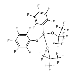 bis(nonafluoro-tert-butoxy)(pentafluorophenylsulfanyl)trifluorophenylsulfur(IV) Structure