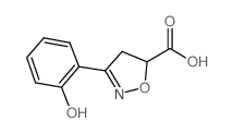 3-(2-hydroxyphenyl)-4,5-dihydroisoxazole-5-carboxylic acid(SALTDATA: FREE) structure