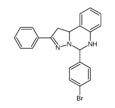 5-(4-bromophenyl)-2-phenyl-1,5,6,10b-tetrahydropyrazolo[1,5-c]quinazoline Structure