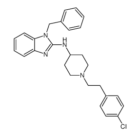 (1-Benzyl-1H-benzoimidazol-2-yl)-{1-[2-(4-chloro-phenyl)-ethyl]-piperidin-4-yl}-amine Structure