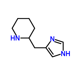 Piperidine,2-(1H-imidazol-4-ylmethyl)- (9CI) structure
