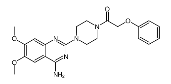 4-amino-6,7-dimethoxy-2-(4-phenoxyacetyl-1-piperazinyl)quinazoline Structure