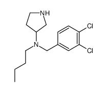 N-butyl-N-[(3,4-dichlorophenyl)methyl]pyrrolidin-3-amine结构式