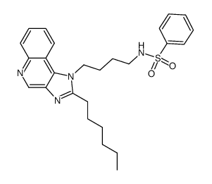 N-[4-(2-hexyl-1H-imidazo[4,5-c]quinolin-1-yl)-butyl]-benzenesulfonamide结构式