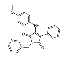 3-[(4-methoxyphenyl)amino]-4-phenyl-1-(pyridin-3-ylmethyl)-1H-pyrrole-2,5-dione Structure