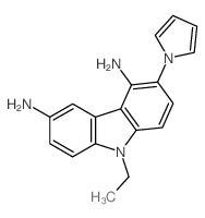 9H-Carbazole-3,5-diamine,9-ethyl-6-(1H-pyrrol-1-yl)-结构式