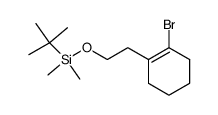 1-bromo-2-(2-(tert-butyldimethylsilyloxy)ethyl)cyclohexene Structure