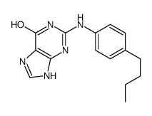 2-(4-butylanilino)-3,7-dihydropurin-6-one Structure