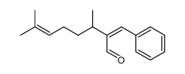 3,7-dimethyl-2-(phenylmethylene)oct-6-enal structure