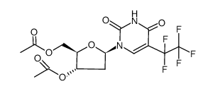 3',5'-di-O-acetyl-2'-deoxy-5-(pentafluoroethyl)uridine结构式