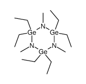 hexaethyl(tris-methylamino)cyclotrigermazane Structure