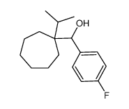 (4-fluorophenyl)(1-isopropylcycloheptyl)methanol结构式