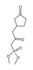 dimethyl (2-oxo-3-(3-oxocyclopentyl)propyl)phosphonate结构式