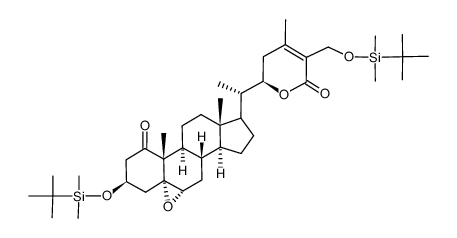 (3R,4aR,5aS,6aS,6bS,9aS,11aS,11bR)-3-((tert-butyldimethylsilyl)oxy)-9-((S)-1-((R)-5-(((tert-butyldimethylsilyl)oxy)methyl)-4-methyl-6-oxo-3,6-dihydro-2H-pyran-2-yl)ethyl)-9a,11b-dimethyltetradecahydrocyclopenta[1,2]phenanthro[8a,9-b]oxiren-1(2H)-one结构式