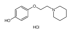 Phenol, 4-[2-(1-piperidinyl)ethoxy]-, hydrochloride Structure