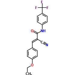 (E)-2-cyano-3-(4-ethoxyphenyl)-N-[4-(trifluoromethyl)phenyl]-2-propenamide结构式
