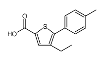 4-Ethyl-5-(4-methylphenyl)thiophene-2-carboxylic acid结构式