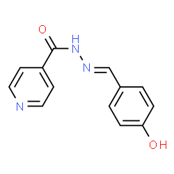 N'-(4-HYDROXYBENZYLIDENE)ISONICOTINOHYDRAZIDE结构式