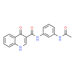 N-[3-(acetylamino)phenyl]-4-oxo-1,4-dihydroquinoline-3-carboxamide结构式