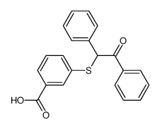 3-(α'-oxo-bibenzyl-α-ylmercapto)-benzoic acid结构式