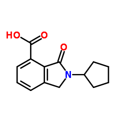 2-CYCLOPENTYL-3-OXO-2,3-DIHYDRO-1H-ISOINDOLE-4-CARBOXYLIC ACID结构式