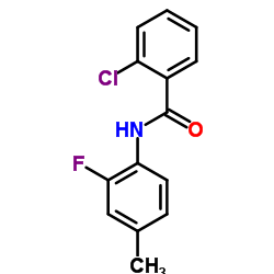 2-Chloro-N-(2-fluoro-4-methylphenyl)benzamide结构式
