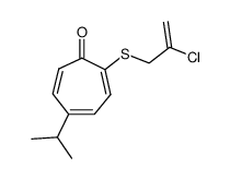 2-((2-chloroallyl)thio)-5-isopropylcyclohepta-2,4,6-trien-1-one Structure