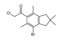 1-(7-bromo-2,2,4,6-tetramethyl-2,3-dihydro-1H-inden-5-yl)-2-chloroethan-1-one结构式