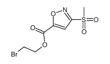 2-bromoethyl 3-methylsulfonyl-1,2-oxazole-5-carboxylate结构式