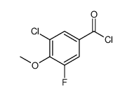 3-CHLORO-5-FLUORO-4-METHOXYBENZOYL CHLORIDE结构式