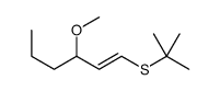 1-tert-butylsulfanyl-3-methoxyhex-1-ene结构式
