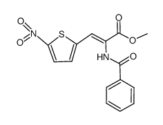 (Z)-2-Benzoylamino-3-(5-nitro-thiophen-2-yl)-acrylic acid methyl ester结构式
