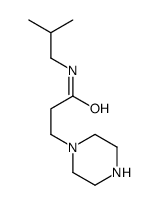 N-(2-methylpropyl)-3-piperazin-1-ylpropanamide structure