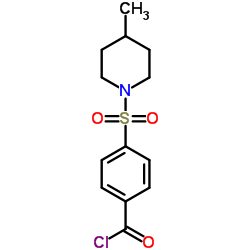 4-[(4-Methyl-1-piperidinyl)sulfonyl]benzoyl chloride结构式